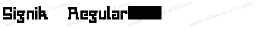 Signik Regular字体转换